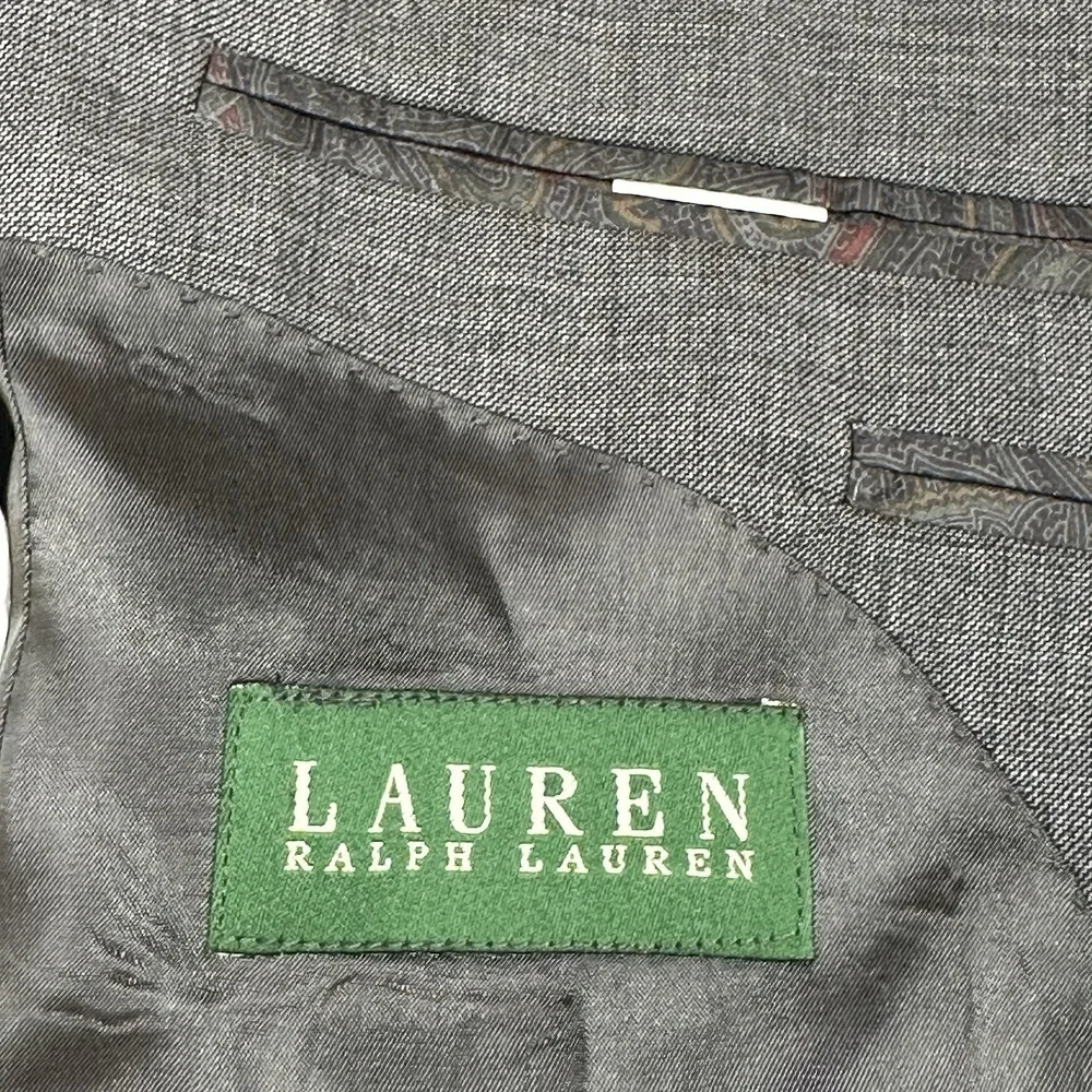 Lauren Ralph Lauren Blazer Mens‎ 38R Gray Ultra Flex Wool Suit Separate NOTE